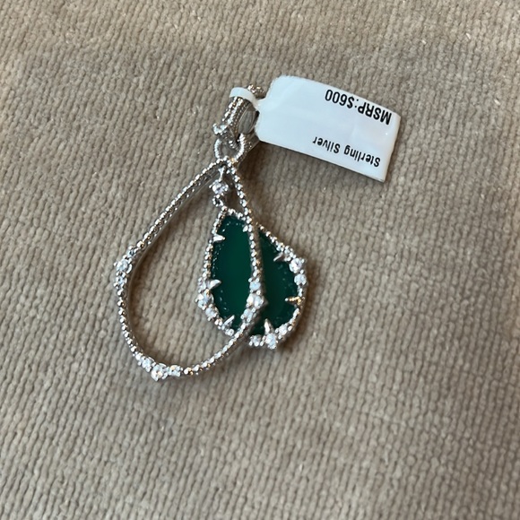 Judith Ripka JR TWO Sterling, Chalcedony & White Saphire Enhancer Pendant NWT - Picture 8 of 10